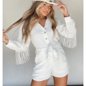 Cloud Ten Fringed Romper Cowgirl Bachelorette